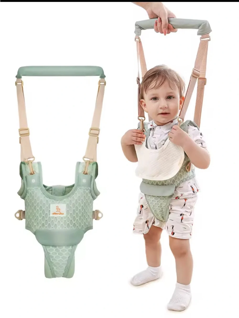 Adjustable Baby Walker Harness — Gray